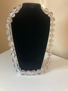 Vintage Clear Beaded Necklace